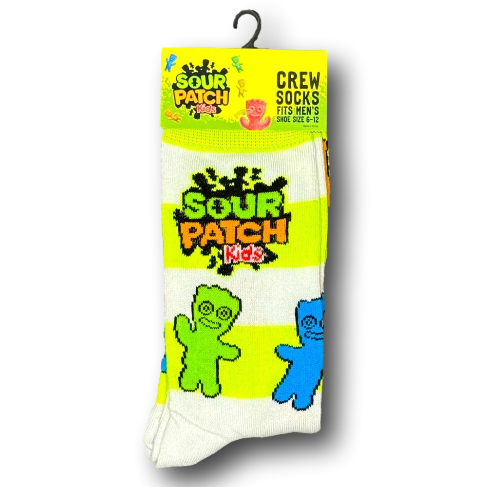3/$20 Sour Patch Kids Retro Candy Funny Novelty Crew Socks - NWT
